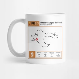 Madeira Island PR6.3 VEREDA DA LAGOA DO VENTO trail map Mug